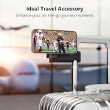 Airplane Travel Essentials Magnetic Phone Holder, Universal Handsfree Phone Mount For Flying With 360 Degree Rotation, Travel Must Haves Phone Stand For Desk, Tray Table, Black