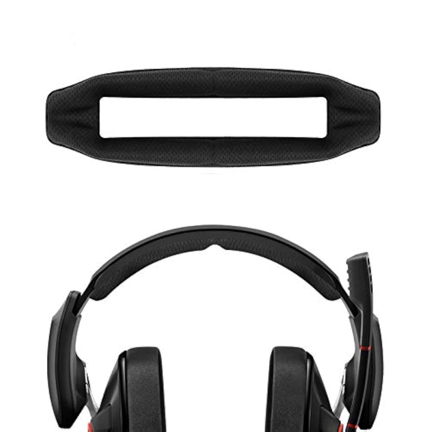 Geekria Mesh Fabric Headband Pad Compatible with Sennheiser GSP600, GSP670, GSP500 Headphones, Replacement Band Repair Part (Black)