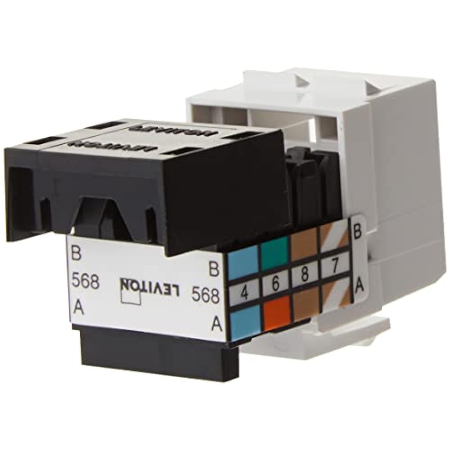 Leviton 41108-RW5 Category 5 QuickPort Connector, CAT 5, White