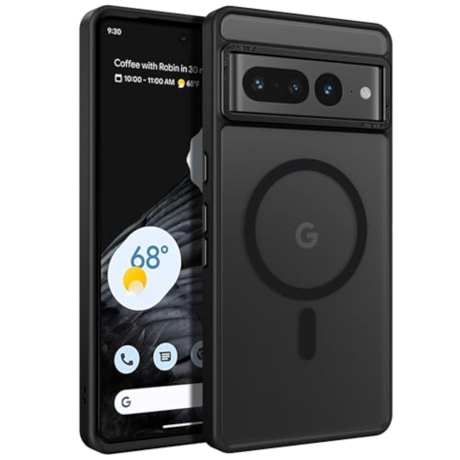 For Google Pixel 7 Pro Case [Compatible With Magsafe] Translucent Matte Magnetic Pixel 7 Pro Case Slim Thin Shockproof Women Men Protective Phone Cases For Google Pixel 7 Pro 6.7" 2022, Black