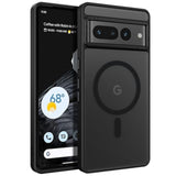 For Google Pixel 7 Pro Case [Compatible With Magsafe] Translucent Matte Magnetic Pixel 7 Pro Case Slim Thin Shockproof Women Men Protective Phone Cases For Google Pixel 7 Pro 6.7" 2022, Black