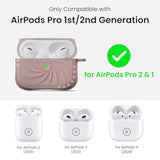 Vortuxe For Airpods Pro 2 Case - 2X Mil-Std Drop Protection, Liquid Silicone Shockproof Cover With Carabiner, Sleek Aesthetic Case For Airpods Pro 2Nd / 1St Generation-Latte