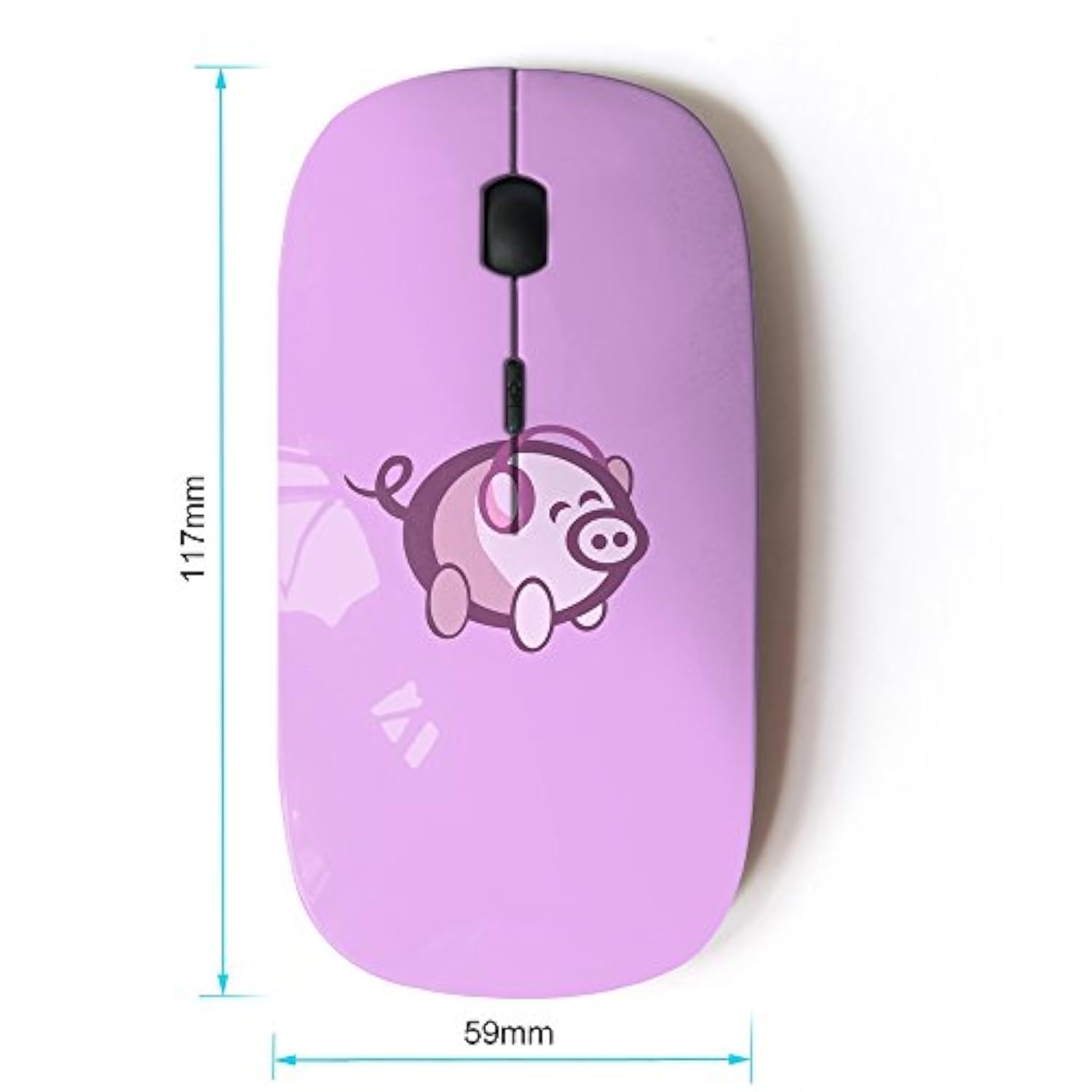 [ Optical 2.4G Wireless Mouse [ Cute Pink Music Pig ]