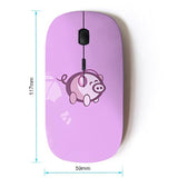 [ Optical 2.4G Wireless Mouse [ Cute Pink Music Pig ]