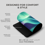 Mouse Pad, Aurora Waveflow Large Desk Mat (23.6 X 11.8 In)