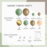 Sage Green And Brown Balloon Arch Garland Kit 140 Pcs Safari Woodland Baby Shower Decorations Gold Balloons For Bear Camping Adventure Mountain Duck Birthday Decorations