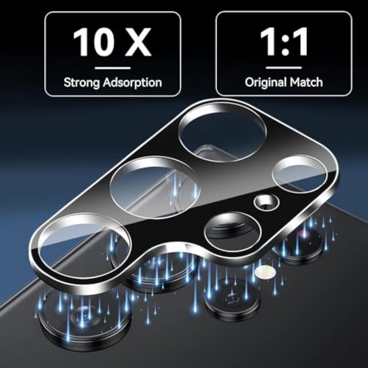 3-Pack Camera Lens Protector for Samsung Galaxy S24 Ultra 9H Tempered Glass