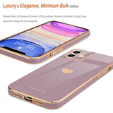 Compatible With Iphone 11 Case For Women Girl Cute Love Heart Luxury Bling Plating Soft Back Cover Full Camera Protection Bumper Silicone Shockproof Phone Case, Lavender