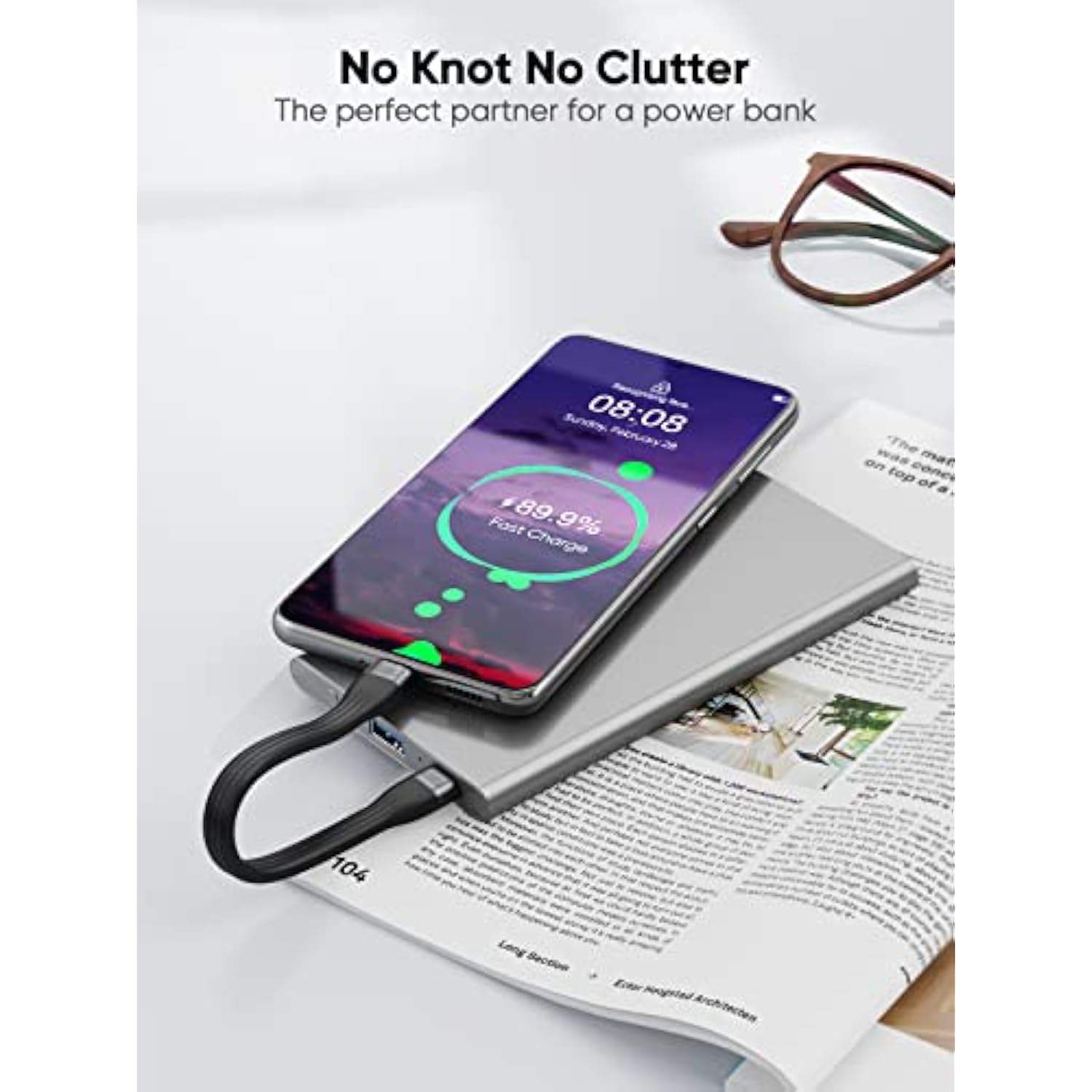 CableCreation Short USB C Cable 6inch, USBC to USBC PD FastCharging Cord, USB
