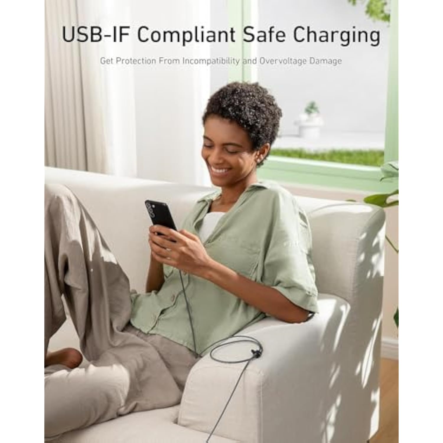 Anker USB C Cable Bio-Briaded [2 Pack, 6ft], Durable USB A to Type C Charger C