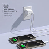 Dual Usb C Charger Block For Apple Watch Iwatch Iphone Ipad Airpods Pro, Type C Fast Charging 20W Pd Power Adapter Plug Cube 1 Pack White