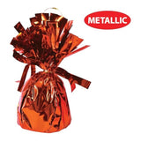 Metallic Balloon Weights Set of 6 Orange Party Decorations Table Centerpieces