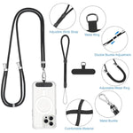 Phone Lanyard Crossbody, 2 Pack Adjustable Double Buckle Nylon Neck Cell Phone Lanyards, 2X Wrist Phone Straps And 2 Pack Phone Tether Pads Compatible With Iphone & Most Mobile Phones