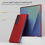 Case For Samsung Galaxy Z Fold 7 (2025) With Built-In Cover Screen Protector, Phone Case Thin Hard Matte Polycarbonate Cover For Galaxy Z Fold7 - Red