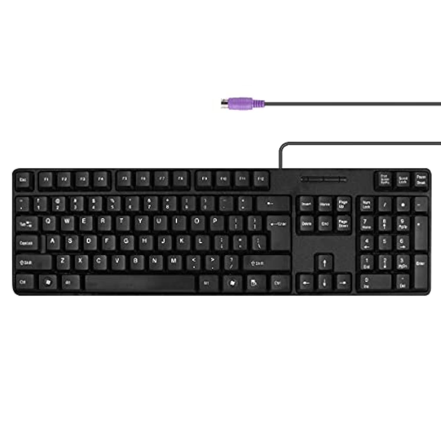 Mcsaite Wired Ps2 104 Keys Computer Keyboard With Stands,Black,Waterproof - Us