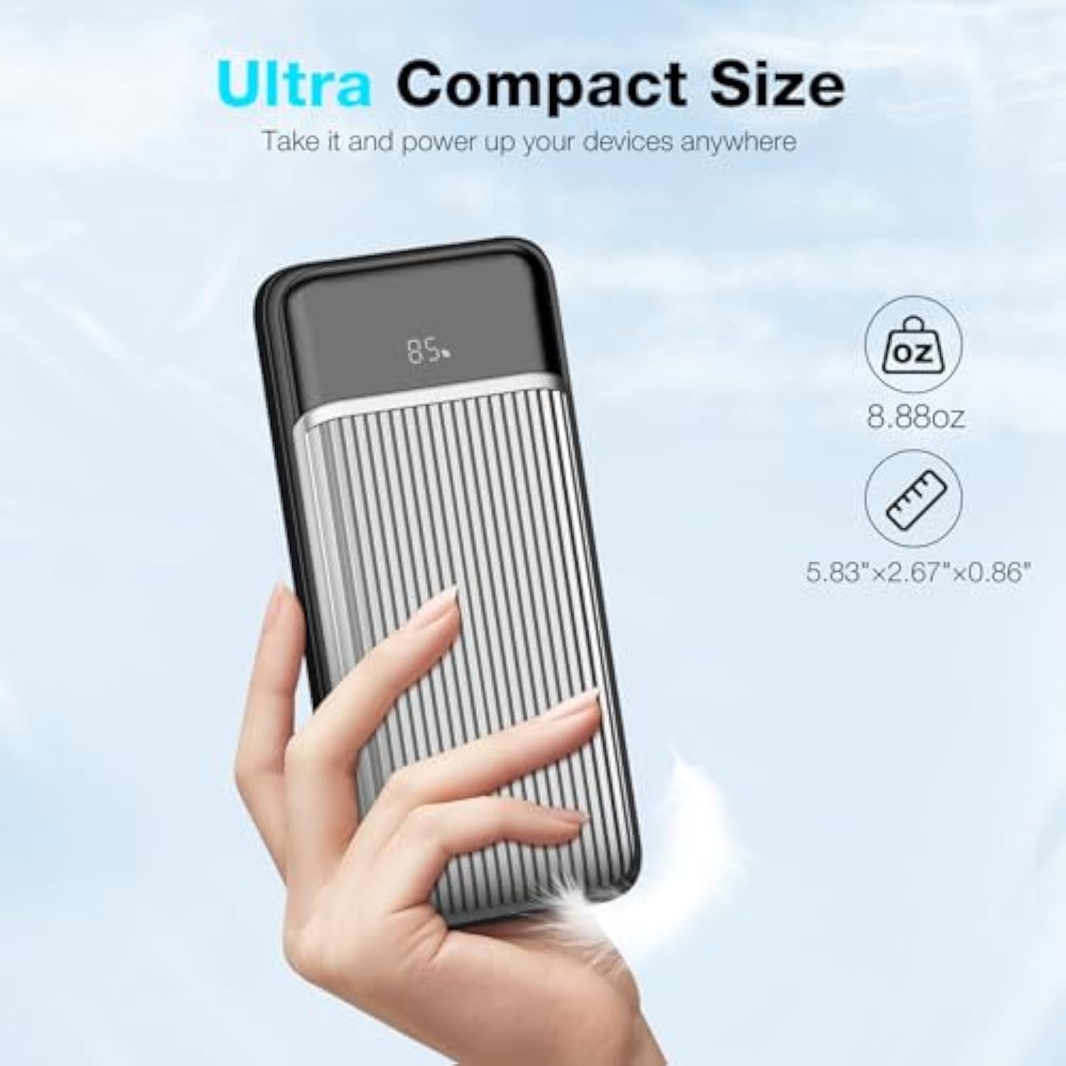 Portable Charger,10000Mah 22.5W Pd Fast Charging Power Bank,With Built-In Cables,4 Outputs 2 Inputs,Travel Essential Phone Power Bank.For Iphone, Ipad,Android,Google, And More(Black)