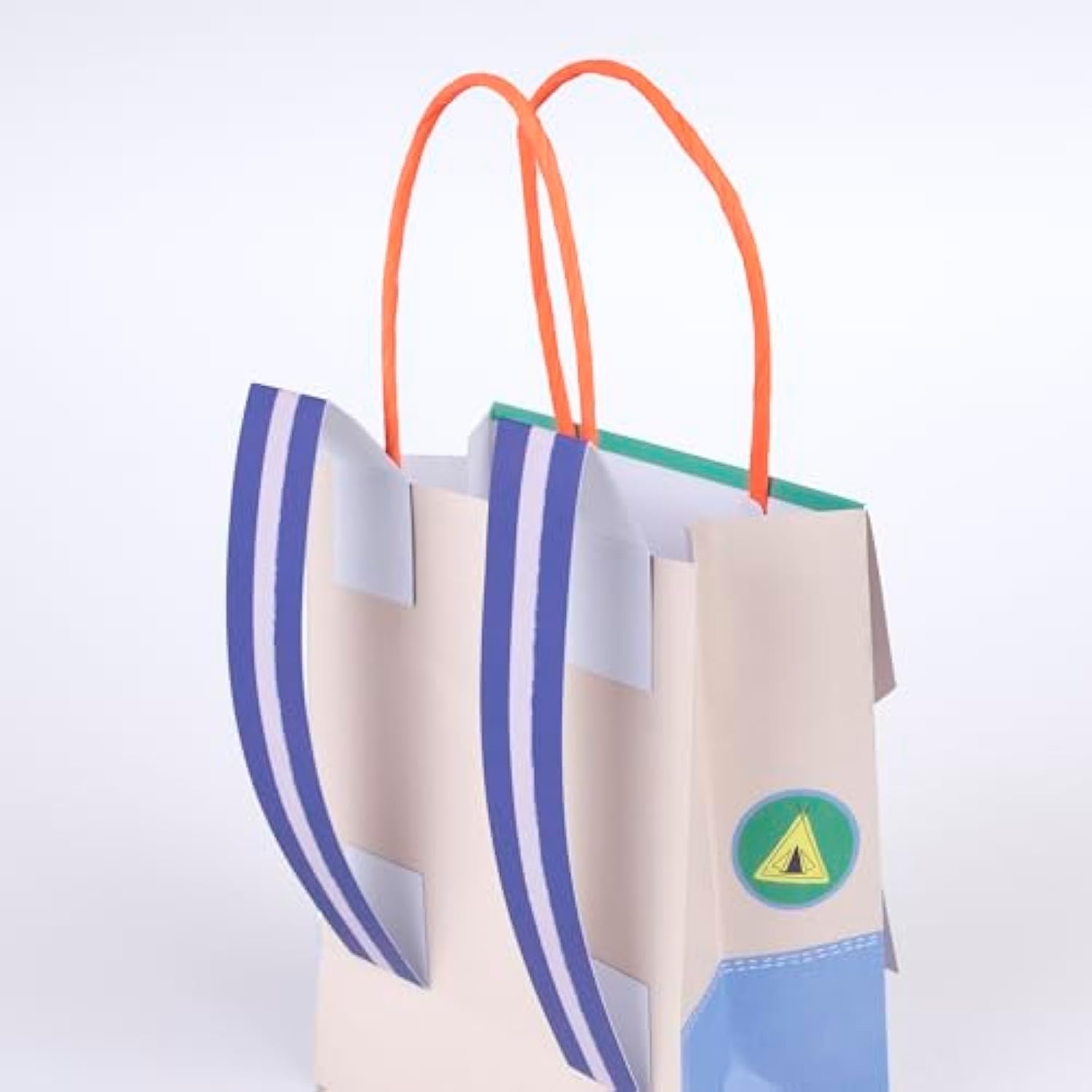 Meri Meri Outdoor Adventures Backpack Party Bags (Pack of 8), Party Favor Bags, Mini Backpack Straps, Reusable