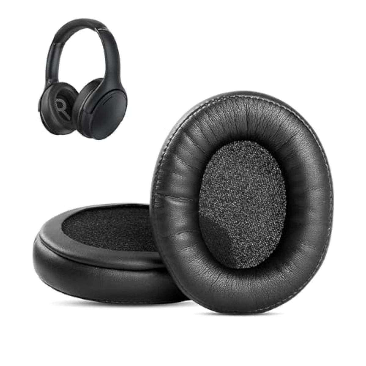 Earpads Replacement Cushion Compatible With Mpow H19 Ipo Active Noise Cancelling Wireless Bluetooth 5.0 Headphones Ear Pads With Softer Protein Leather/Memory Foam