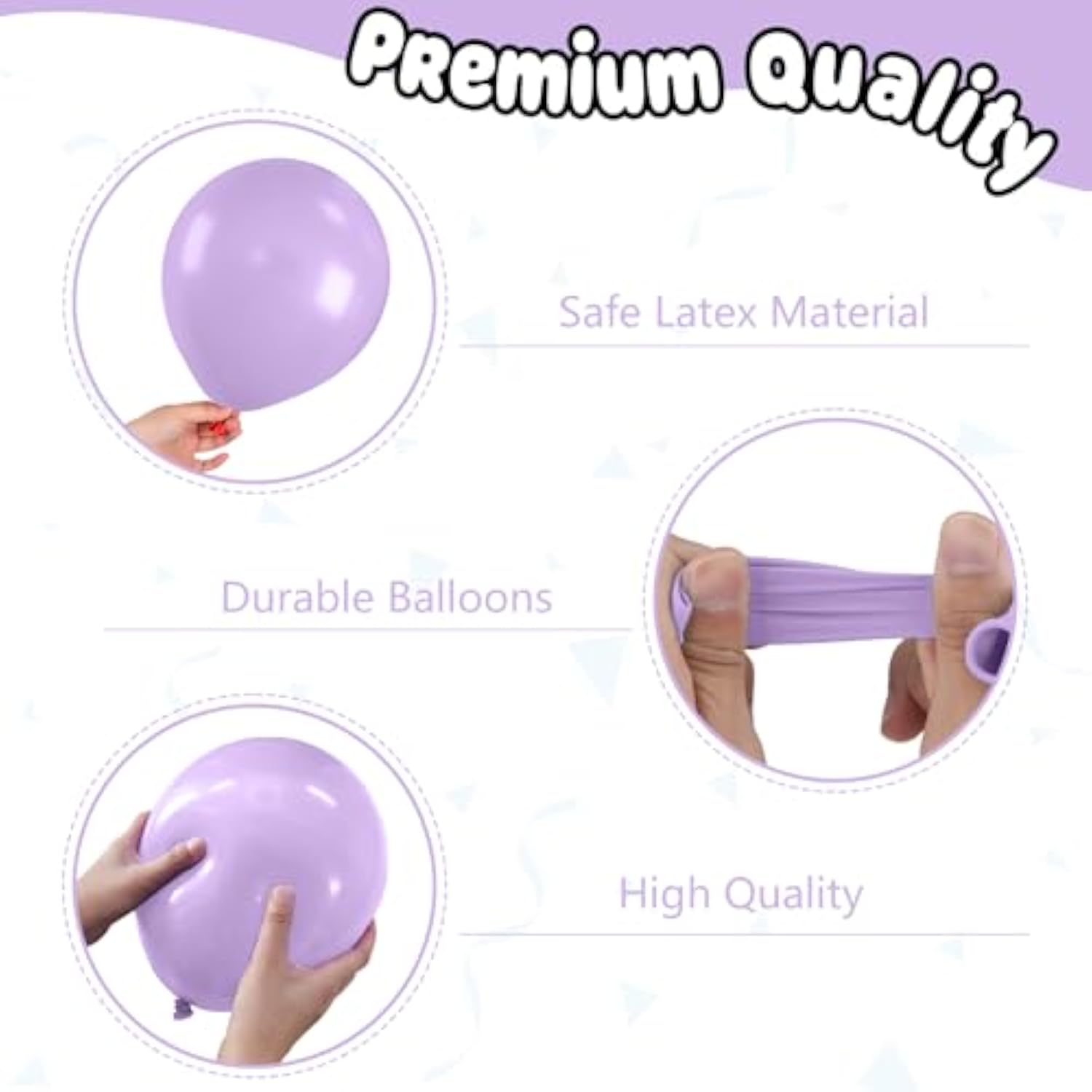 Pink And Purple Balloons,12 Inch Metallic Pink Light Purple White And Gold Baloons With Confetti Balloon For Girls Birthday Baby Shower Wedding Bridal Shower Party Decorations