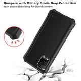 For Blu View 5 Pro Phone Case, Tracfone Blu View 5 Case With Screen Protector, Dual Layer Protection, Shockproof Corner Tpu Bumper, Heavy Duty Protective Phone Cover For View 5 Pro - Black