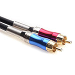 Disino Dual Rca To Xlr Male Y Splitter Patch Cable, Unbalanced 2 Rca/Phono Plug To 1 Xlr Splitter Duplicator Lead Y-Cable Adapter -5Feet/1.5M
