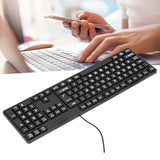 Wired Large Print Keyboard, 104 Keys Large Character Design Plug And Play Usb