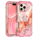 For Iphone 16 Pro Max Case,Three Layer Heavy Duty Sturdy Shockproof Protection Full Rugged Hard Pc+Soft Tpu Bumper Protective Girls Case For Apple Iphone 16 Pro Max 6.9 Inch,Gold