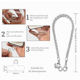 Premium Phone Charm Detachable Phone Chain Wristlet Metal Cute Phone Wrist Strap Lightweight Cellphone Lanyard Anti-Theft Strap for Women