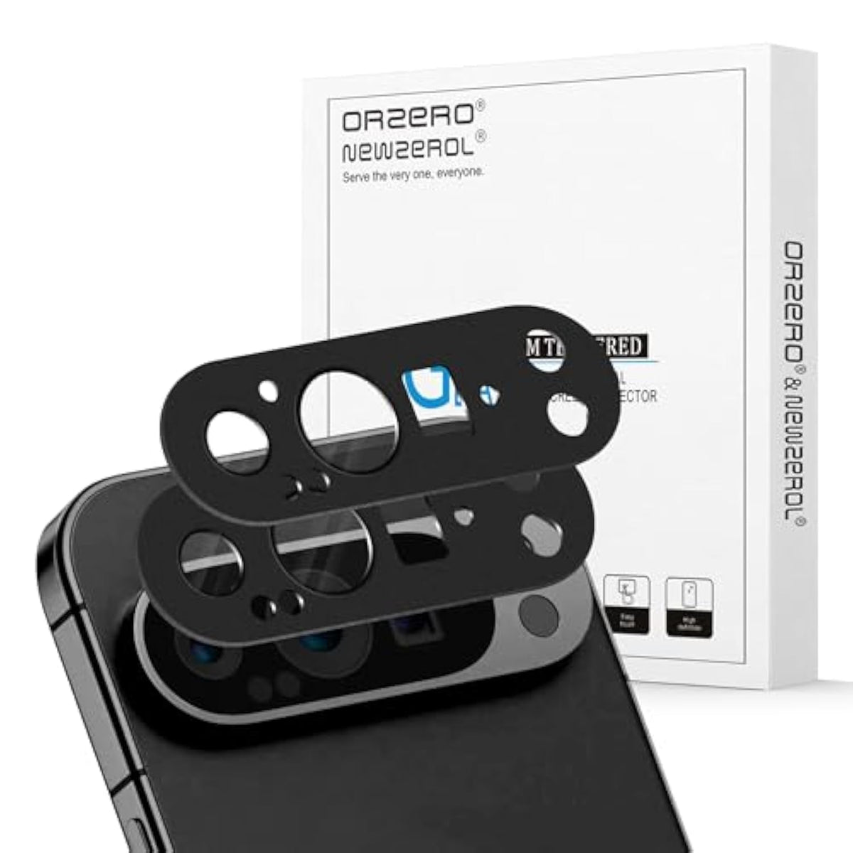 (2 Pack) Camera Lens Protector Compatible For Google Pixel 9 Pro (Not For Xl/Fold Model) Protector De Cámera Premium Metal And Glass Precise Camera Cutouts High Definition Anti-Scratch (Black)