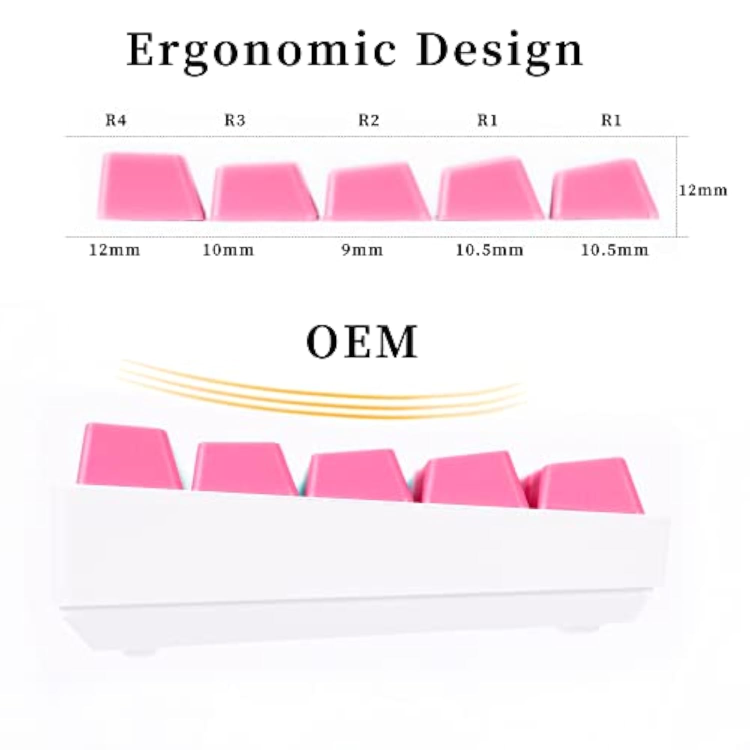 Pbt Keycaps 60 Percent With 6.25U Space Bar Oem Profile For Cherry Mx Switch M