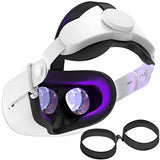 Head Strap & Glasses Spacer Compatible With Oculus/Meta Quest 2 Accessories, Enhanced Comfort, Reduce Head Pressure, And Prevent Your Glasses From Scratching Vr Lenses (Black)