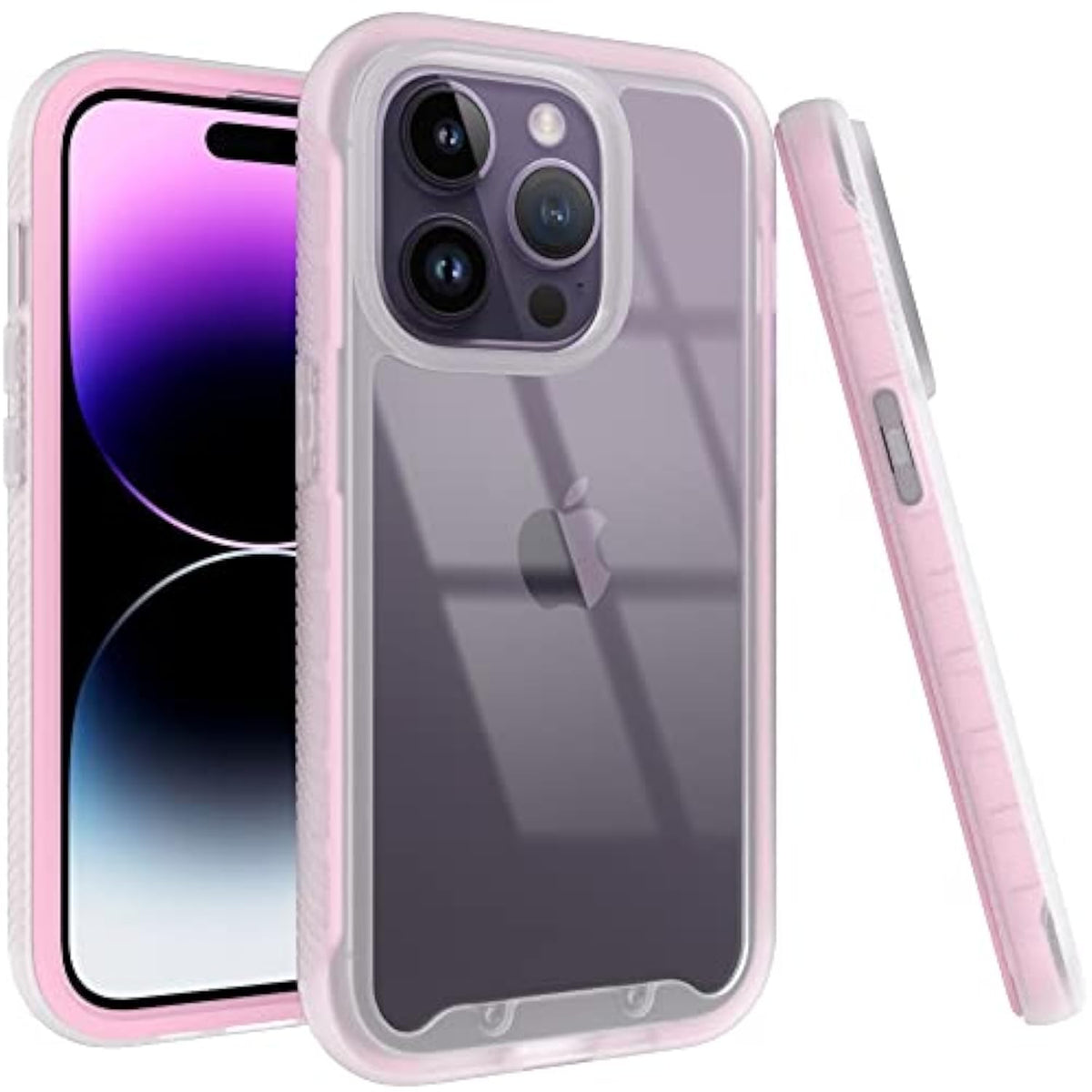 Acrylic 2 In 1 For Iphone 14 Pro Max Case?Anti-Yellowing, Military-Grade Protection, Drop Shockproof Slim Phone Cover For Iphone 14 Pro Max 6.7", Pink
