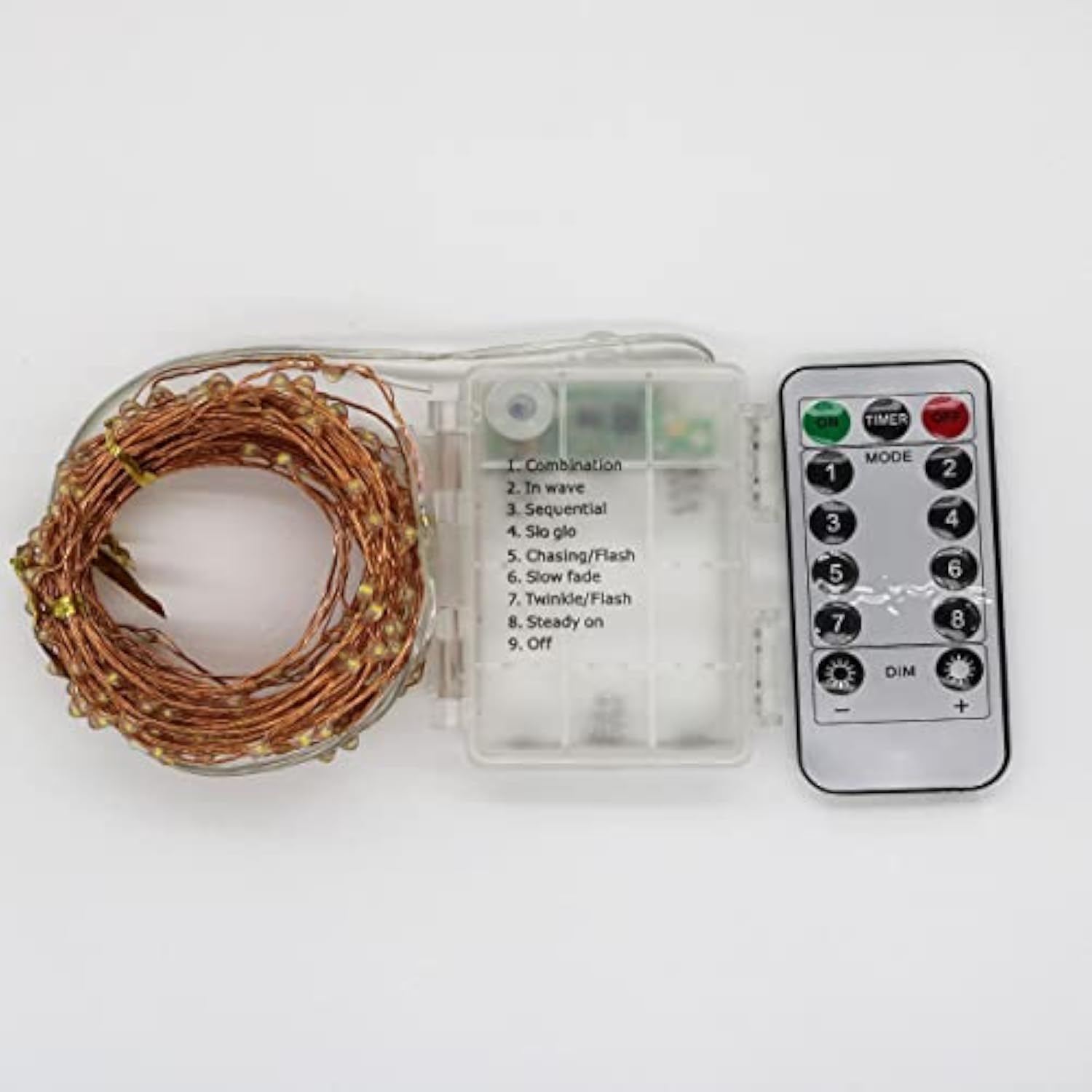 40 Ft 240 Led'S Copper Wire Lights,Remote Battery Operated Led String Lights 8 Lighting Mode Waterproof With 13 Key Remo