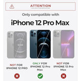 For Iphone 12 Pro Max Case With Camera Cover [Compatible With Magsafe] [Built-In Screen Protector] Heavy-Duty Shockproof Full-Body Rugged Protective Magnetic Cover With Kickstand, Black