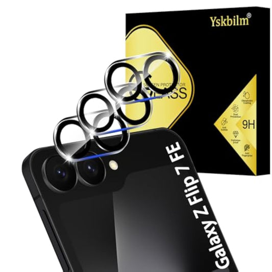 (3 Pack) Camera Lens Protector For Samsung Galaxy Z Flip 7 Fe, Anti Scratch, Bubble Free,Tempered Glass Screen Protecto