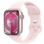 Sport Bands Compatible With Apple Watch Band 38Mm 40Mm 41Mm 42Mm 44Mm 45Mm 49Mm Women Men,Soft Silicone Strap For Iwatch Series 10 Ultra 9 8 7 6 5 4 3 2 1 Se Pink Sand