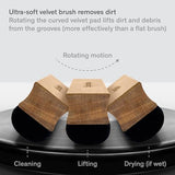 Record Cleaner Brush - Velvet Vinyl Brush - Record Player Accessories for Vinyl Cleaning