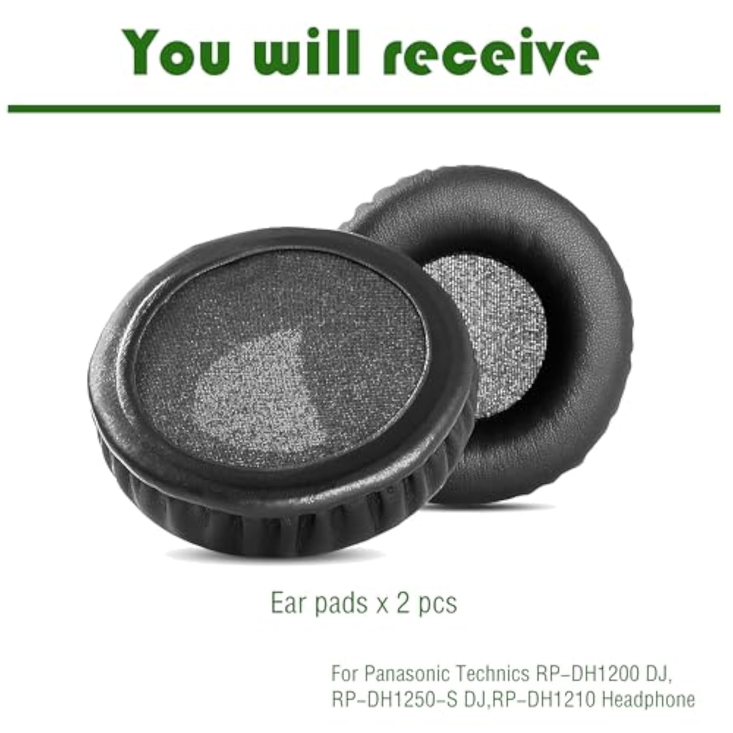 Rp-Dh1200 Dj Earpads Replacement Ear Cushions Compatible With Panasonic Technics Rp-Dh1200 Dj,Rp-Dh1250-S Dj,Rp-Dh1210 Headphone Earcups Parts-90Mm