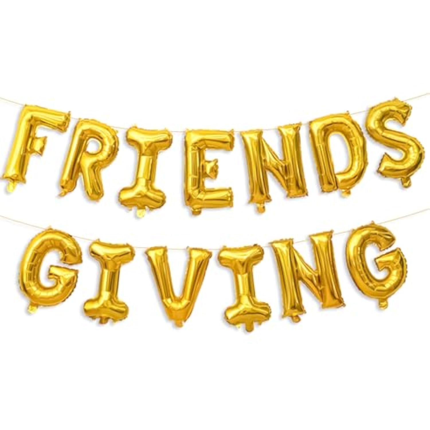 Gold Friendsgiving Balloons 16 Inch Banner Thanksgiving Party Decorations