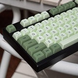 Matcha Green Pbt Keycaps Set 126 Keys Xda Profile Cute Keycaps Custom Dye-Subl