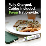 Usb-C Portable Charger Kit - Pack Of 2 - Includes All Cables & Adapters Compatible With All Tablets & Smart Phones, Rechargeable Backup Power Bank, Swap For Charged Rod At Kiosk