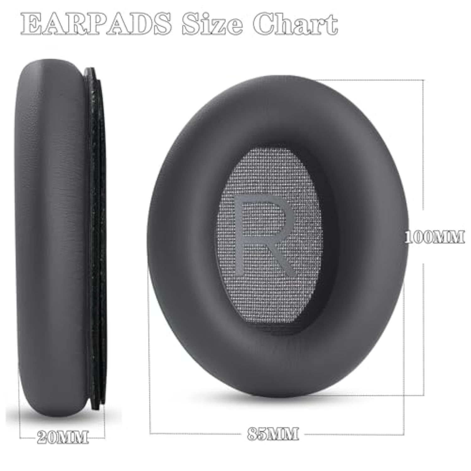 Ear Pads Cushions + Headband Replacement Earpads Compatible With Bose Quietcomfort 45 Qc45 35 Qc35, Qc35 Ii Over-Ear Headphones Easy Diy Installation,Protein Leather Parts (Dark Gray Kit)