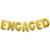 16 Inch Multicolored Engaged Af Balloon Letters Banner Engagement Party Decorations Supplies (13Pcs, Gold, Unisex-Adults)