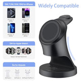 Wireless Charger,3 In 1 Magnetic Wireless Charger Stand, Fast Wireless Charging Dock For Iphone16/15/14/13/12 Series, Apple Watch Series, Airpods Pro.
