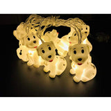 4.9 Ft / 1.5 M 10 Lights Battery Powered Cute Animal Spotty Dog Shape Led String Lights For Indoor/Outdoor Halloween Chr