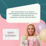 L&O Goods Happy Birthday Card | Guest Book Alternative | Happy Birthday Sign Decorations For Men, Women, Boys, Or Girls | Wall Art Poster | 11X17 Inch | Unframed