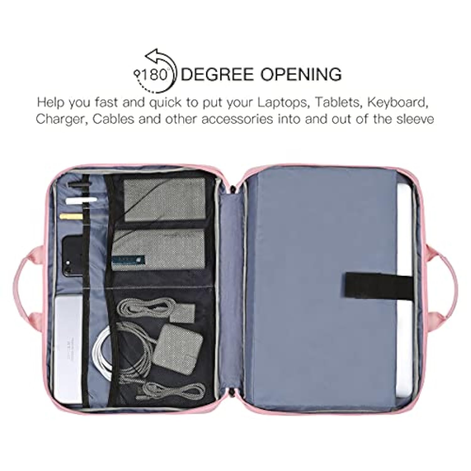 14 15 Inch Laptop Case Women Ladies Bag Tsa Laptop Sleeve For Pro 14" M4/M3/M2/M1, Air 15 M4/M3, Dell Xps 15/Inspiron 14, Acer Hp Lenovo Asus Chromebook 14" Notebook Case Bag, Pink