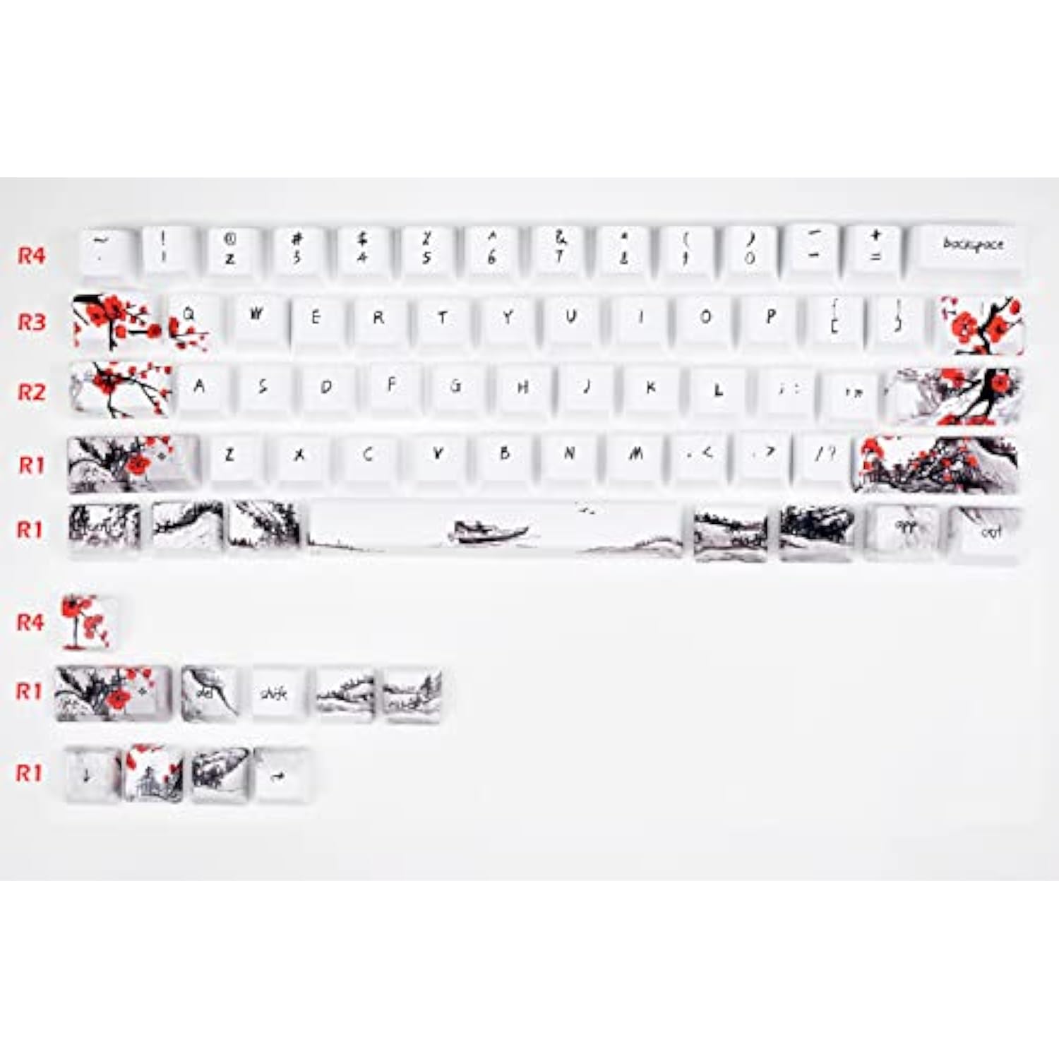 Keycaps 71 Set For Gaming Mechanical Keyboard, Custom Pbt Oem Profile Key Caps