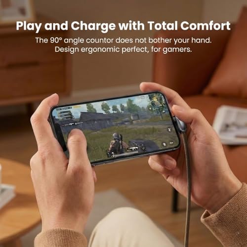 Heavy Duty 90 Degree USB-C to USB-C Cable 3.3ft, 240W Flat Right Angle Fast Charging Cord for iPhone 16/15, Mac, , Google Pixel