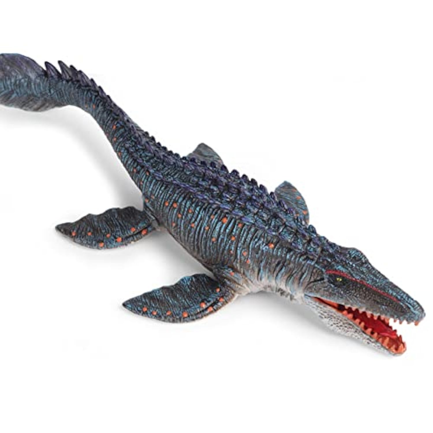 Large 13.4" Mosasaurus Toy, Realistic Hand-Painted Dinosaur Ocean Animal Figurine